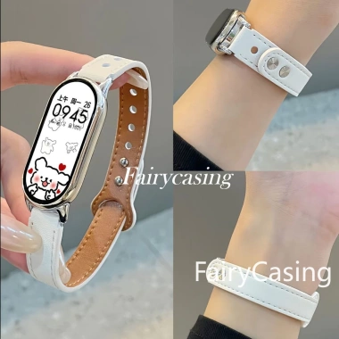 Dây đeo da mỏng xanh lá cho Mi Band 10/9/8/7/6/5/4/3 – Giá 62.699₫