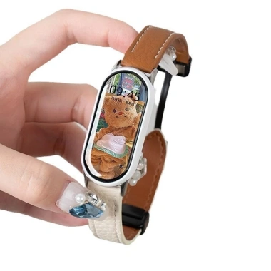 Dây đeo da thật cao cấp cho Xiaomi Mi Band 10NFC - Eo nhỏ, nam nữ, giảm giá 5