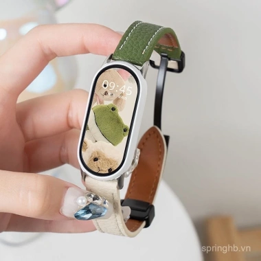 Dây đeo da thật cao cấp cho Xiaomi Mi Band 10NFC - Eo nhỏ, nam nữ, giảm giá 7