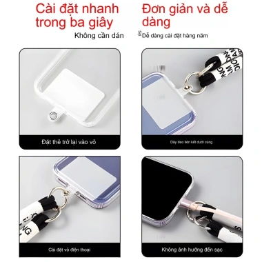 Dây đeo điện thoại chéo nữ 125cm nylon mềm mại, dễ thương, chống đứt gãy, phù hợp mọi mẫu