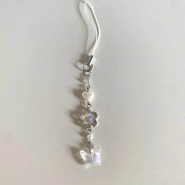 Dây đeo điện thoại cổ tay Star Bowknot Butterfly – charm anti‑lost Y2K, dây buộc an toàn, giá chỉ 63.494 VND