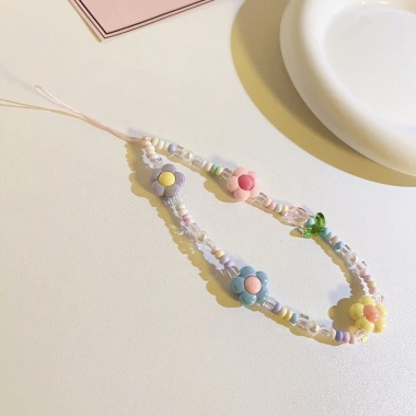 Dây Đeo Điện Thoại Hoa Nhí Nhiều Màu Chống Rơi Tiện Dụng Giá 35.000 VND