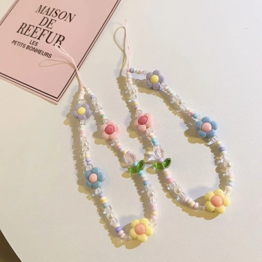 Dây Đeo Điện Thoại Hoa Nhí Nhiều Màu Chống Rơi Tiện Dụng Giá 35.000 VND