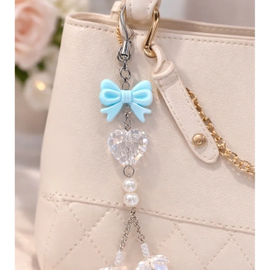 Dây đeo điện thoại Noiry Blue Bow Charm bướm treo điện thoại, túi xách 25.000đ