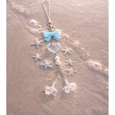 Dây đeo điện thoại Noiry Blue Bow Charm bướm treo điện thoại, túi xách 25.000đ