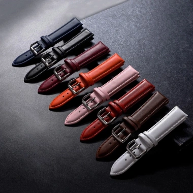 Dây đeo đồng hồ da bò hoa văn trơn, khóa kim, vòng tay mềm 8 màu, đa dạng size 12‑22mm - Giá chỉ 60.502₫