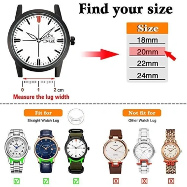 Dây đeo đồng hồ da thật 12-24mm da bò trơn - Thể thao, giá chỉ 55.000đ