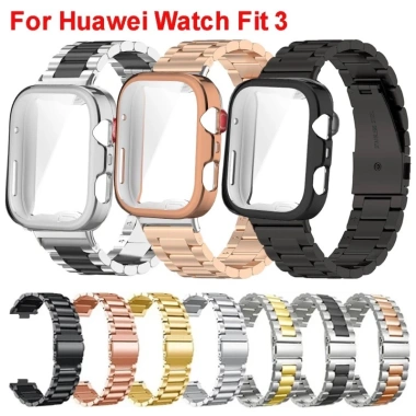 Dây đeo đồng hồ nam nữ thép không gỉ vỏ TPU cho Huawei Watch Fit 4 Fit4 Pro Fit 3 - 149.458₫