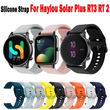 Dây Đeo Đồng Hồ Silicon Haylou Solar Plus RT3 RT2 RS3 RS4 - Thể Thao, Thoáng Khí