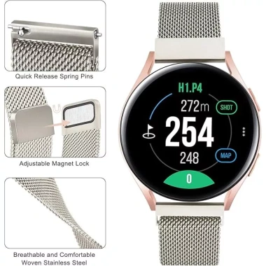 Dây Đeo Đồng Hồ Thông Minh Nam Nữ Cao Cấp 20mm/22mm, Thoáng Khí, Khóa Nam Châm - Giá Ưu Đãi 423.742₫ 5