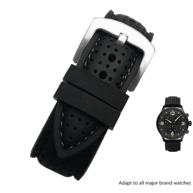 Dây đeo đồng hồ YIFILM cao su silicon thoáng khí, khóa bạc, tương thích T-issot Omega 18-24mm - Giá 98.900₫ 10