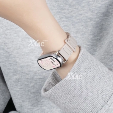 Dây đeo gốm cho Xiaomi Mi Smart Band 8‑10, có thể giặt, thể thao, phù hợp nữ, giảm giá