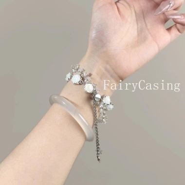 Dây đeo hạt hồng trắng cho Huawei Band Fit 3/4/4Pro & Honor Band 6/7/8/9 - Vòng tay thời trang, giảm giá 126.500₫