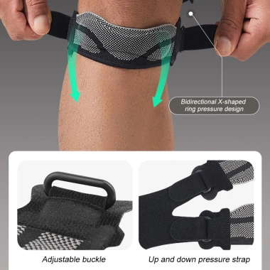 Dây đeo hỗ trợ gân bánh chè điều chỉnh, unisex, ổn định chạy bộ & bóng rổ 7