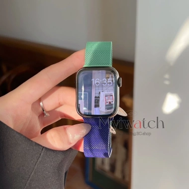 Dây đeo kim loại Gradient cho iWatch 38-46mm, phù hợp mọi series 11-2, giảm giá 21%
