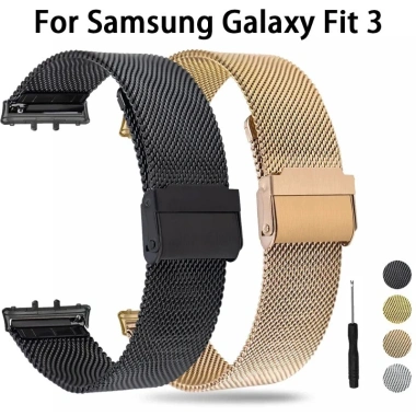 Dây Đeo Kim Loại Không Gỉ Thoáng Khí cho Galaxy Fit 3 SM-R390 Vòng Tay Correa