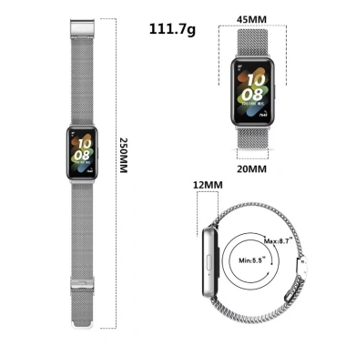 Dây Đeo Kim Loại Không Gỉ Thoáng Khí cho Galaxy Fit 3 SM-R390 Vòng Tay Correa 5
