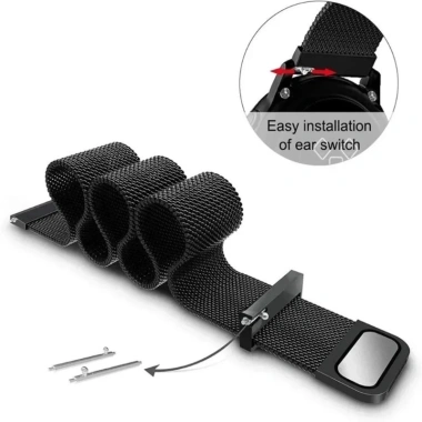 Dây đeo kim loại không gỉ, từ tính, thay thế cho Amazfit Bip 6, Bip 5, Bip 3, 3Pro - 22mm/20mm, giá chỉ 66.335₫