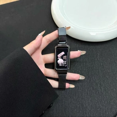Dây đeo kim loại thép không gỉ cho Huawei Band 10 9 8 7 6 và Honor Band 6 7 Thay thế sang trọng bền bỉ 6