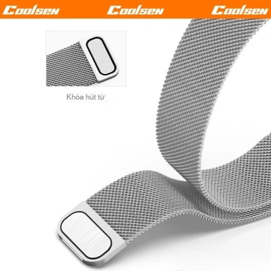 Dây đeo kim loại thép không gỉ, khóa từ tính cho Mi Band 10/9/8/7/6/5/4/3 – chỉ 135.000 VNĐ 5