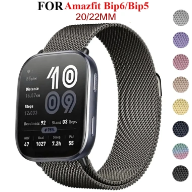 Dây đeo kim loại thép không gỉ từ tính cho đồng hồ thông minh Amazfit Bip 6/5 – 64.9k
