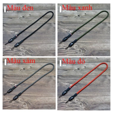Dây đeo máy ảnh cổ Nylon bện tròn, đầu tháo nhanh - Giá 150.000 VND (Giảm từ 190.500 VND)
