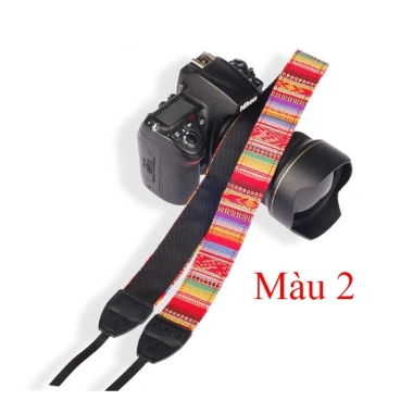 Dây đeo máy ảnh đeo cổ thời trang họa tiết thổ cẩm - Giá chỉ 72.000đ, giảm mạnh