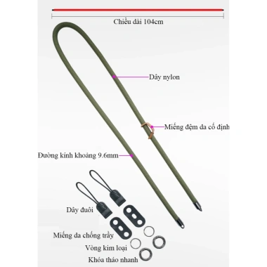 Dây đeo máy ảnh NiYi cổ sợi Nylon bện tròn - Siêu bền, thoải mái, giảm giá 20%
