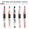 Dây Đeo Mi Band 7/6/5 Mix Màu Tương Phản Morandi - Cầu Vồng Đẹp, Cao Su Mềm, Giá 22.145₫