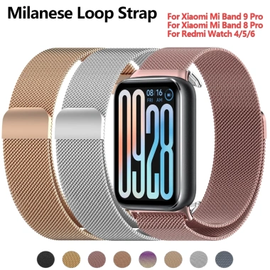 Dây đeo Milanese kim loại cho Mi Band 9/8 Pro, Redmi Watch 6/5/4 - Correa ưu đãi
