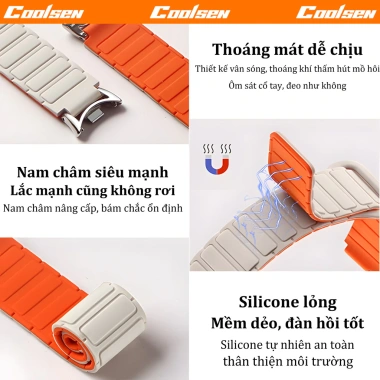 Dây đeo nam châm giáp bảo vệ cho Xiaomi Mi Band 8-9 & Smart Band 10-3 - Giá ưu đãi 198k 4