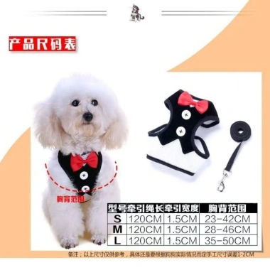 Dây Đeo Ngực Chó Mèo 1.2m Nơ Thoáng Khí, Điều Chỉnh Được, Nhẹ và Bền, An Toàn - Giá Ưu Đãi