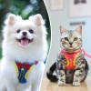 Dây đeo ngực chó và dắt mèo phản quang, thoáng khí, êm mềm, điều chỉnh, an toàn ban đêm công chúa 2