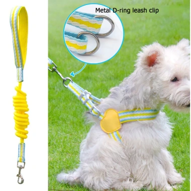 Dây đeo ngực thú cưng áo Vest, dây xích đi bộ 1,5‑22kg, PU thoáng khí, khóa kim loại, nhiều màu