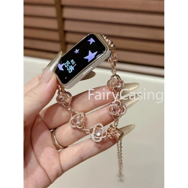 Dây đeo pha lê sang trọng, điều chỉnh được cho Huawei Band 10/9/8/7/6 & Honor 9/7/6 - Đồ trang sức nữ