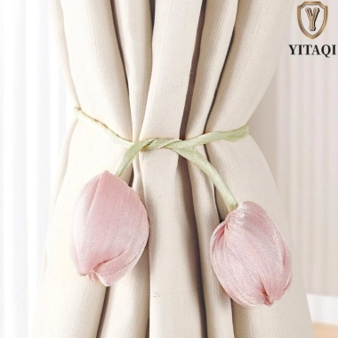 Dây đeo rèm hoa Tulip YITAQI - Điều chỉnh thời trang, khóa rèm đẹp cho phòng khách