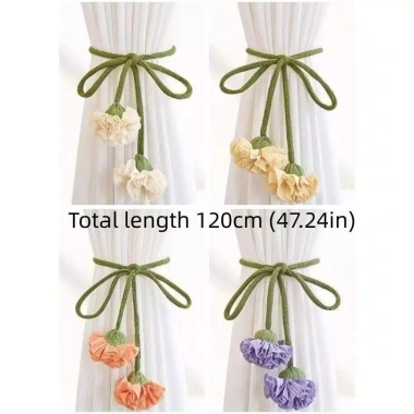 Dây đeo rèm hoa Tulip YITAQI - Điều chỉnh thời trang, khóa rèm đẹp cho phòng khách