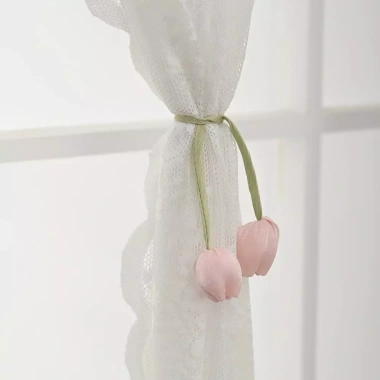 Dây đeo rèm hoa Tulip YITAQI - Điều chỉnh thời trang, khóa rèm đẹp cho phòng khách