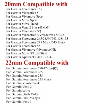 Dây đeo silicon 22/20mm cho Garmin Forerunner, Vivoactive, Venu – Siêu bền, thoáng mát, giá chỉ 66.363₫
