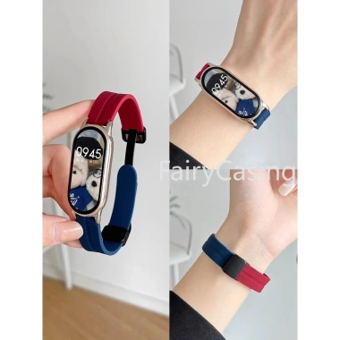 Dây đeo silicon cho Xiaomi Mi Band 10/9/8 Vòng đeo tay khóa từ tính thay thế thời trang, chỉ 91.300₫ 5