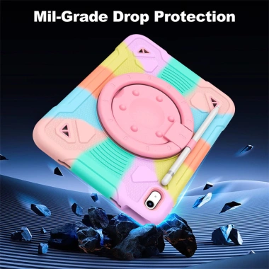Dây đeo silicon chống sốc cho iPad 11th A16 - Vỏ bảo vệ phẳng Ring, Giá đỡ di động 1XRP