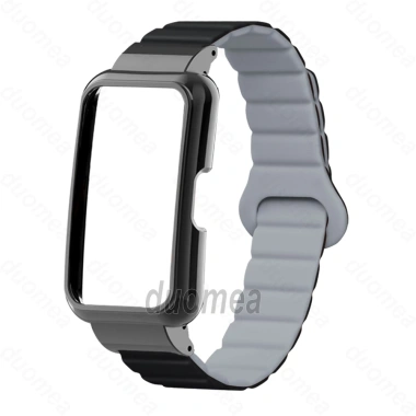 Dây đeo silicon khung kim loại từ tính cho Huawei Band 10/9/8/7/6 & Honor Band 9/7/6 - Giá 158.389 VND