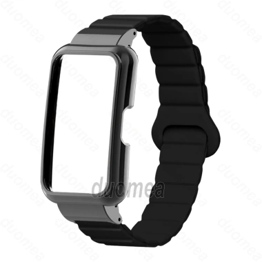 Dây đeo silicon khung kim loại từ tính cho Huawei Band 10/9/8/7/6 & Honor Band 9/7/6 - Giá 158.389 VND