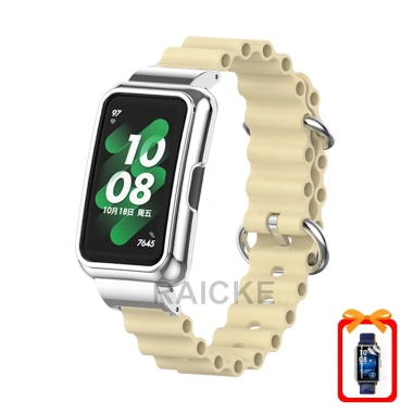 Dây đeo silicon mềm, có vỏ bảo vệ, tương thích Huawei Band 10/9/8/7/6, Honor Band 7/6 - Giá ưu đãi 121.063 VND