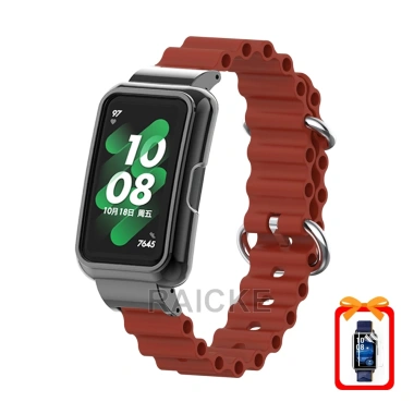 Dây đeo silicon mềm, có vỏ bảo vệ, tương thích Huawei Band 10/9/8/7/6, Honor Band 7/6 - Giá ưu đãi 121.063 VND