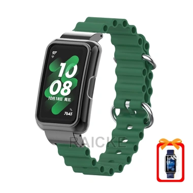 Dây đeo silicon mềm, có vỏ bảo vệ, tương thích Huawei Band 10/9/8/7/6, Honor Band 7/6 - Giá ưu đãi 121.063 VND