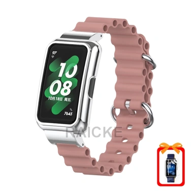 Dây đeo silicon mềm, có vỏ bảo vệ, tương thích Huawei Band 10/9/8/7/6, Honor Band 7/6 - Giá ưu đãi 121.063 VND