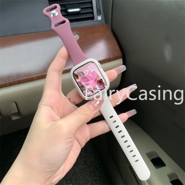 Dây đeo silicon mỏng hai màu cho Apple Watch 46mm Ultra – Đa size, giá chỉ 34.605₫
