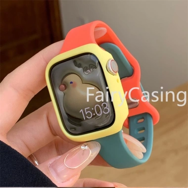 Dây đeo silicon mỏng hai màu cho Apple Watch 46mm Ultra – Đa size, giá chỉ 34.605₫