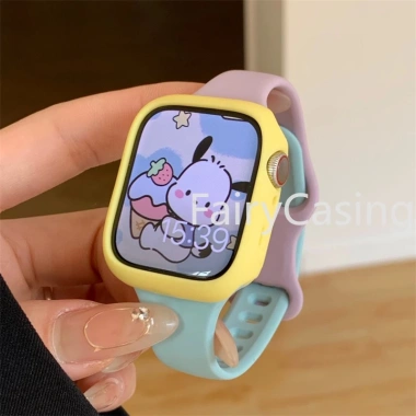 Dây đeo silicon mỏng hai màu cho Apple Watch 46mm Ultra – Đa size, giá chỉ 34.605₫